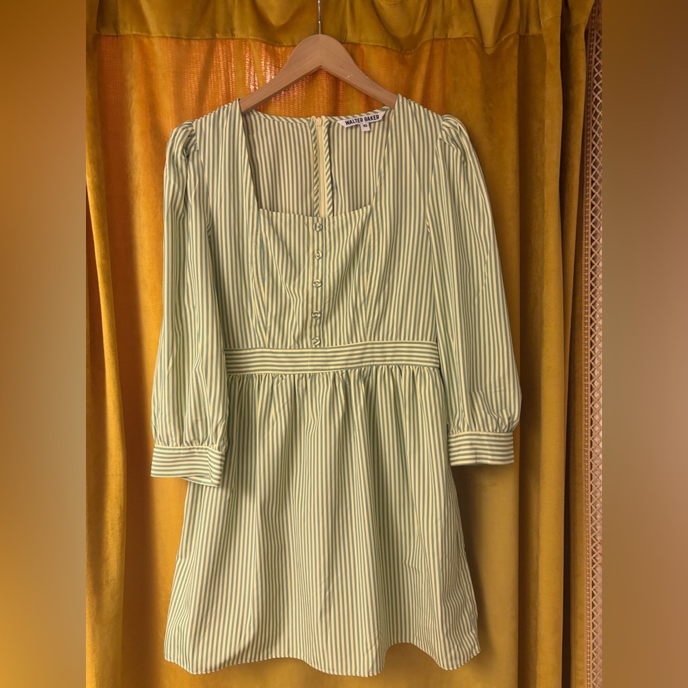 Striped Green and White Dress